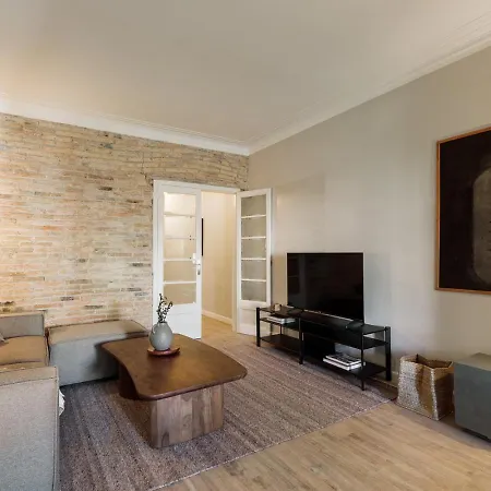 Апартаменты Morell - 3 Bedroom And Office In Eixample Esquerra